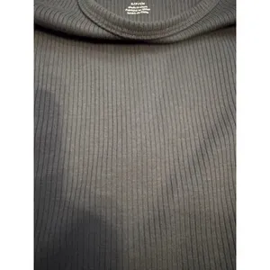 American Eagle Ribbed Short‎ Sleeve Scoop Neck Bodysuit Charcoal Small thumbnail 4