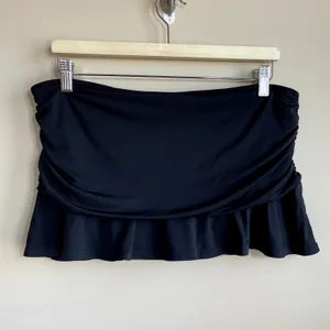 Lands' End black mini skirt swim women's size 12 casual built in swimsuit bottom thumbnail 6