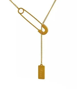 Women Stainless Steel Stylish Long Chain Necklace thumbnail 1