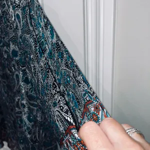 Catos Women's Slit Sleeve Paisley Blouse Size Large Back Teal thumbnail 5