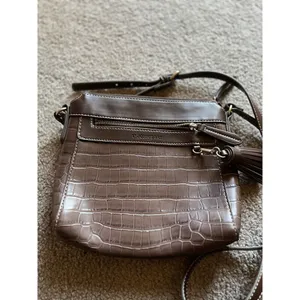 St. John’s Bay Brown Croc Embossed Crossbody Bag Tassel Fall Y2K No thumbnail 6
