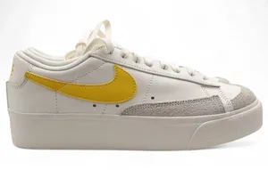 Nike Blazer Low Platform Women's Retro Leather Sneakers Sail‎ Yellow Size 9.5 thumbnail 1