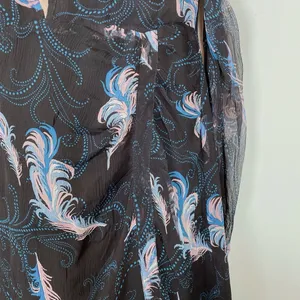 Bellevue Feather Black Zariah V Neck Long Sleeve Maxi Dress Wedding Guest thumbnail 4