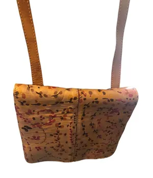 Patricia Nash Grenada Floral Print Painted Tan Crossbody Italian Leather Boho thumbnail 1