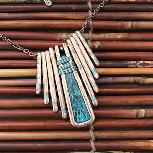 Lucky You Cooper Tone Necklace & Earrings NWT thumbnail 4