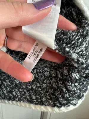 Madewell Marled‎ Mockneck Sweater Black And White Marl 2025 size small wool thumbnail 7
