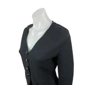Abercrombie & Fitch Women's Black Long Sleeve Button Up Cardigan Sweater Top XS thumbnail 2