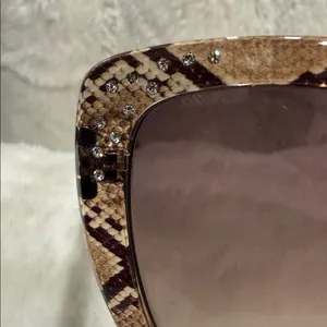 Guess | Brown Snakeskin w/Rhinestones | Cat Eye Sunglasses thumbnail 2