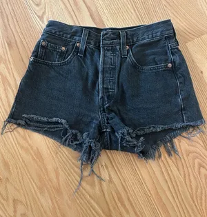 Levi's Black 501 Jean Shorts thumbnail 1