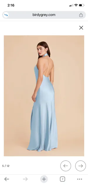 Birdy Grey Stephanie Bridesmaid Dress Matte Sky Blue thumbnail 9