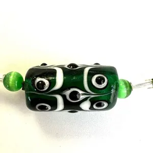 Green and blue beaded necklace thumbnail 3