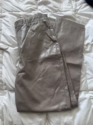 Abercrombie 90s straight leather pants thumbnail 5