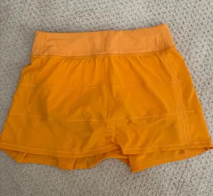 Lululemon Pace Rival Mid Rise Skirt Orange Tennis Golf Athletic Skort Size 6 thumbnail 1
