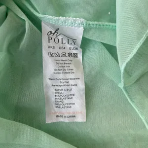 Oh Polly Mint Green Embellished Wrap Over Mini Dress US Size 4 thumbnail 8