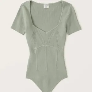 Abercrombie & Fitch Sweetheart Corset Bodysuit Size XS Sage Green Romantic Sexy thumbnail 1
