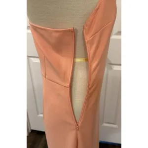 Abercrombie & Fitch NWT Bridesmaid Dress Sz MED Peach Asymmetric‎ Formal Prom thumbnail 8