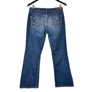 BKE Buckle Mid Rise Dark Wash Distressed Embellished Bootcut Kate Jeans Size 30 thumbnail 6