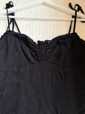Top Corset Negro de Lino Guess - Tirantes Ajustables (Talla S) thumbnail 3