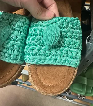 Kurt Geiger turquoise slides  thumbnail 1