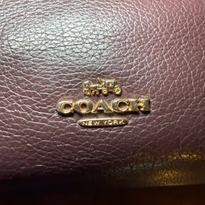 Coach Mercer 30 Satchel Plum Pebble Leather Handbag 37575 Gold Hardware thumbnail 11