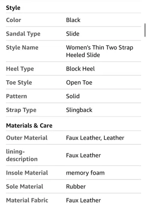 Amazon Essentials Black Mule Heels  thumbnail 2