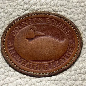 DOONEY And BOURKE white pebbled leather vintage tote bag thumbnail 8