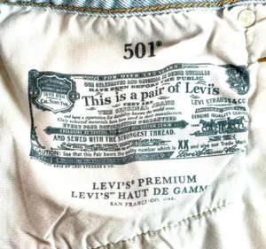 Levi’s Premium 501 Women’s W30 High Rise Cutoff Denim Shorts Distressed Blue thumbnail 7