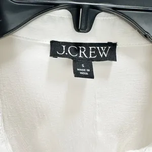J.Crew Bungalow Popover Top Crepe De Chine Viscose Minimalist Ivory Small thumbnail 4