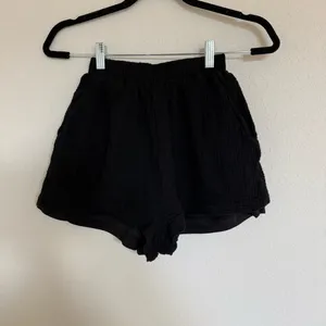 Princess Polly Mateo‎ Shorts Black Cotton Muslin Gauze Summer Beach Pull On 0 XS thumbnail 2