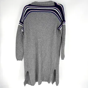 Heartloom‎ Open Cardigan Duster Sweater Grey with Stripes Size Small thumbnail 5