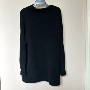 Free People Sweater Womens Sm Mock Neck Knit Pullover Long Sleeve Black Cozy Emo thumbnail 3