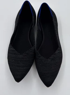 Rothy's The Point Black Knit Washable Ballet Flats Womens Size 9 thumbnail 1