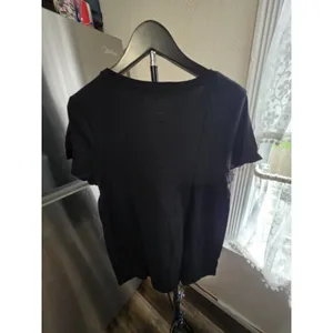 black rusched maternity shirt thumbnail 2