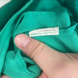 Mango CASUAL Maxi Skirt Green Satin Polyester Floor Length Elastic Waist XS thumbnail 6