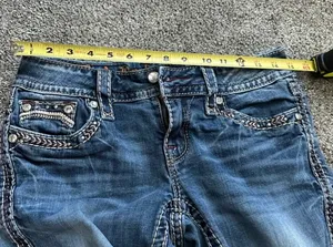 Rock Revival Celine style Bootcut Jeans are a size 28. thumbnail 14