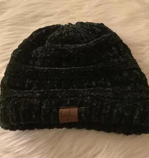 C.C Chunky Knit Beanie Hat - Cozy Winter Accessory thumbnail 1