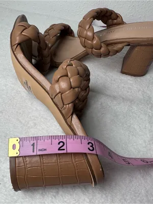 Sincerly Jules Braided Brown Block Heel Mule Slides in Size 7.5 thumbnail 10