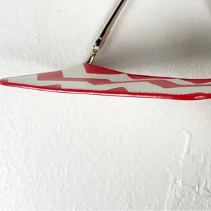 KATE SPADE South of the Border Lolly Red White Chevron Pattern Wristlet Boho thumbnail 7