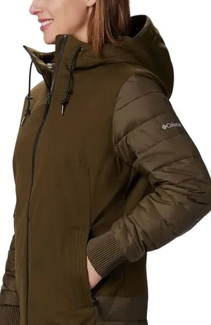 Columbia Boundary Bay Hybrid Jacket Sz Medium Womens Army Olive Green thumbnail 1