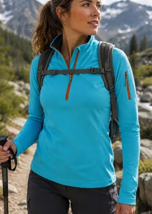 Stoic Back Country Water Resistant Pullover Quarter Zip Top Women’s Medium thumbnail 1
