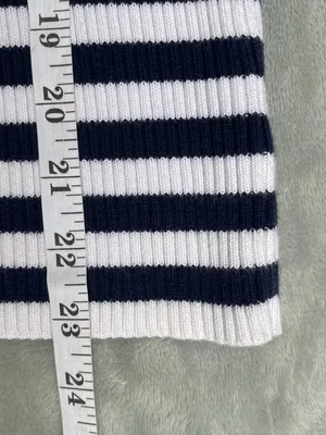 Lauren Ralph Lauren Striped Blue and white Turtleneck Sweater nautical coastal M thumbnail 9