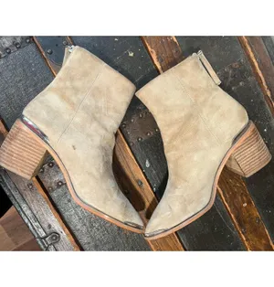 Steve Madden Amber Western Boots 7.5 Beige Metal Detail Boho thumbnail 9