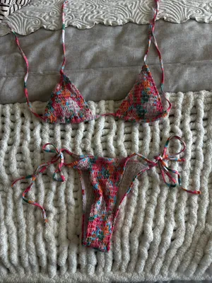 colorful womens bikini set Multiple thumbnail 1