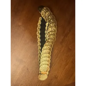Chain Belt Goldtone Metal Faux Coin Stretchy Will Fit From 24" Up to 28" Waist thumbnail 6