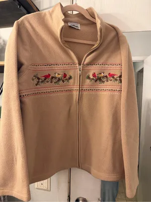 Embroidered Bird Zip thumbnail 1