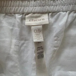 Chico's Linen Wide Leg Pants Women 0.5 White Elastic Waist Pockets Casual thumbnail 5