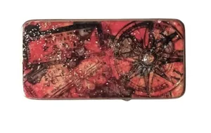 Artisan Crafted Brooch Painted Vintage Domino Jewelry Gift Idea thumbnail 1
