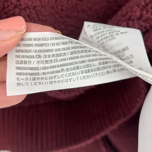Abercrombie & Fitch Sherpa Womens Top Sz M Cozy Preppy Burgundy Athleisure Soft thumbnail 12