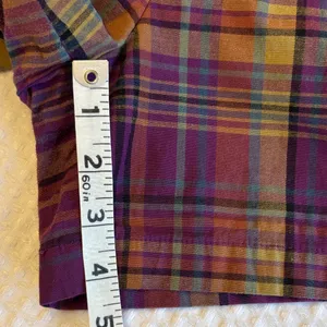 a new day Size 10 Purple Tan Plaid Women's Shorts thumbnail 11