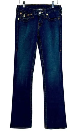 True Religion Women's Becky Bootcut Y2K Section Denim Jeans Blue Size 27‎ thumbnail 1